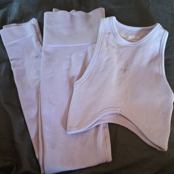 SET Active Light Purple Ribbed Set - Picture 2 of 5